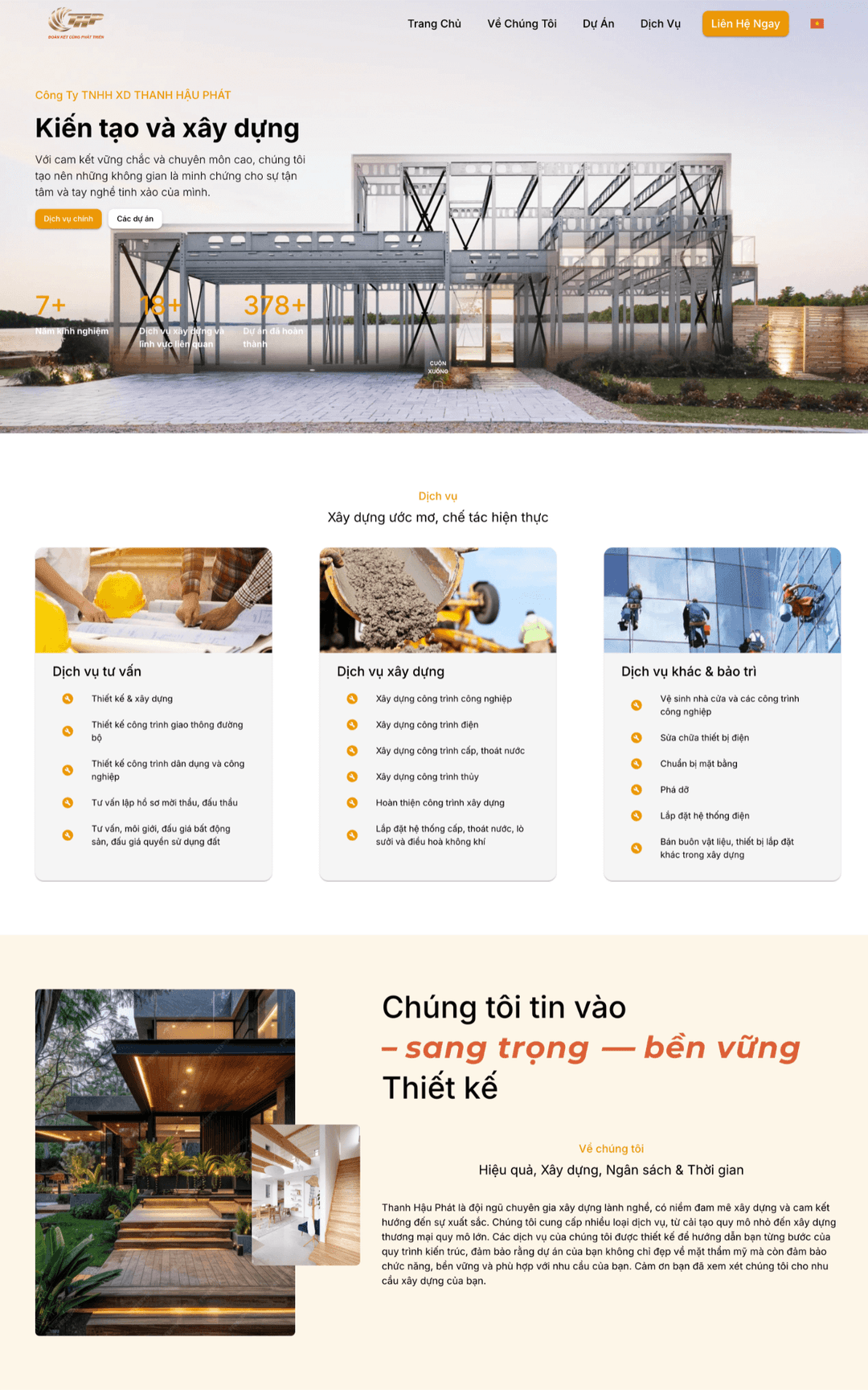 Công Ty TNHH XD THANH HẬU PHÁT